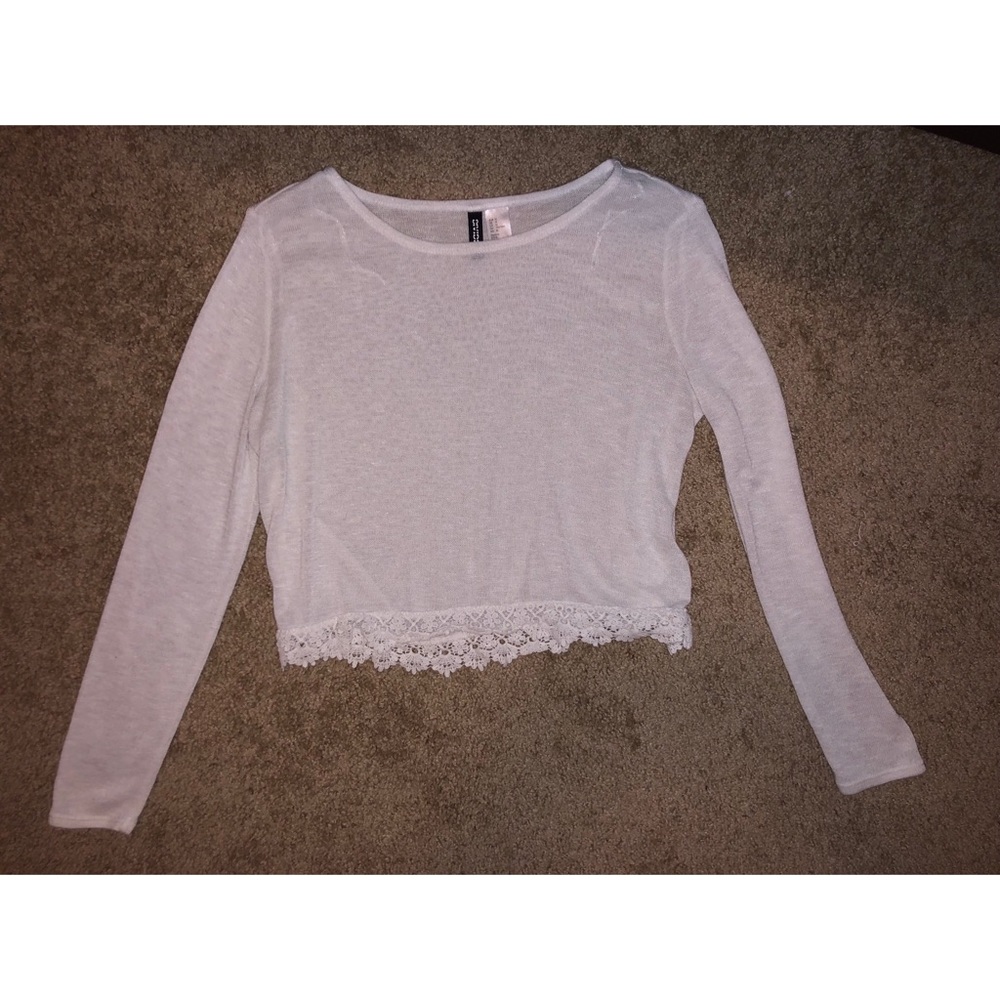 h&m *sheer* crop top